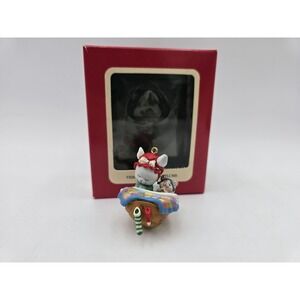 Visions Of Sugarplums Vintage 1990 Summit Christmas Ornament Walnut Mouse